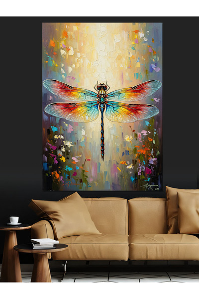 KanvasSepeti Parlayan Kanatlı Pictură în ulei de înaltă calitate texturat Can...