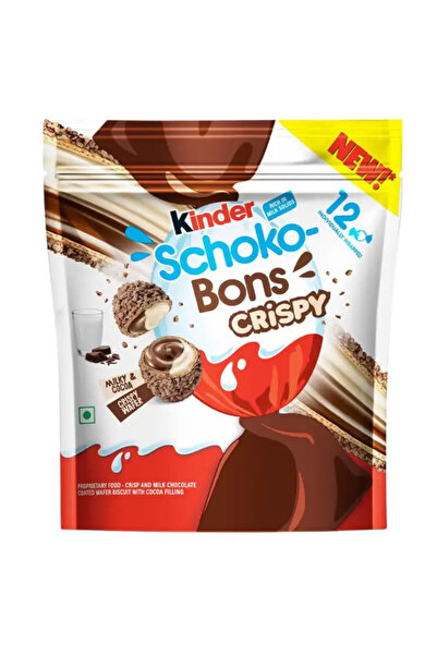 Kinder شوكو بونز ويفر مقرمش قطع الشوكولاتة اللذيذة