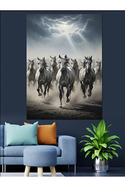 KanvasSepeti Firul de zăpadă în cerul înfiorat, pictură în ulei de înaltă cal...