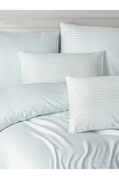 Madame Cotton طقم غطاء لحاف قطن ساتان مفرد (93 تيل و236 تي سي)