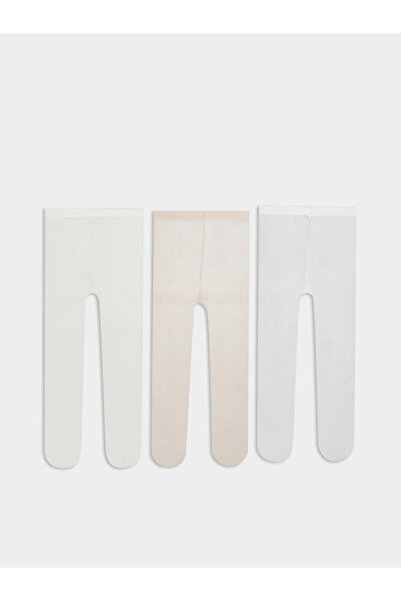 LC Waikiki Set de 3 chiloți pentru fetițe LCW baby Ecru