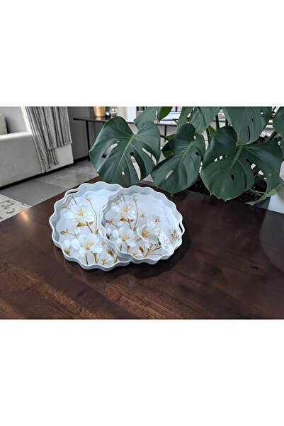 ASEL PLAST 2 Pack Daisy Tray Coffee Tray