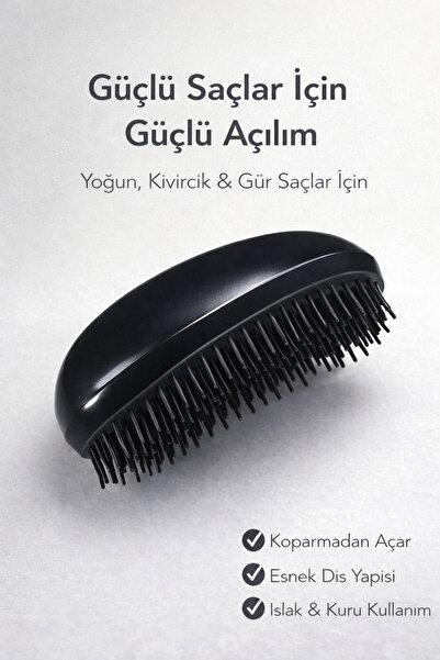 xolo Düğüm Açıcı Saç Tarağı Düz ve Kıvırcık Saçlar İçin Islak Kuru Kullanım D...