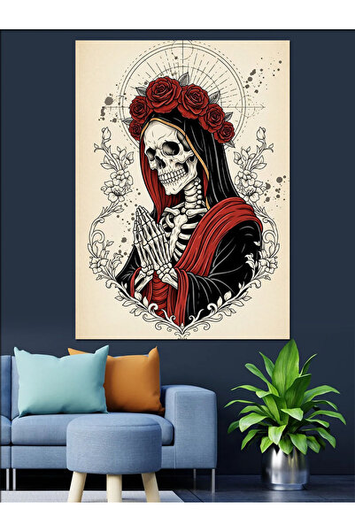 KanvasSepeti Floral Dry Head Pictură în ulei de înaltă calitate texturat Canv...