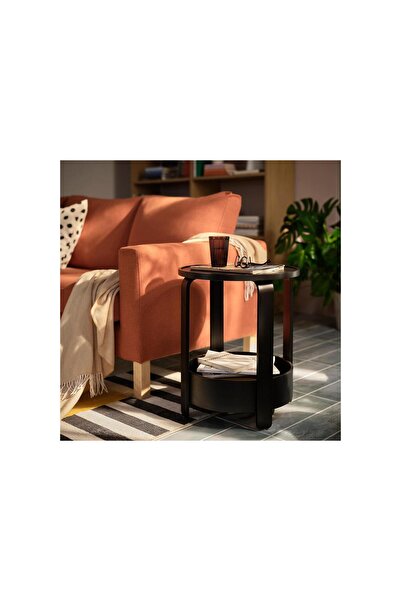 IKEA yan sehpa , siyah, 46 cm