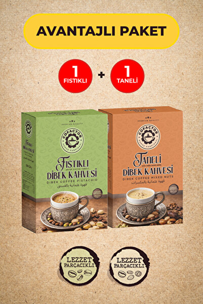 Cofactor Coffee Fıstıklı Dibek Kahvesi & Taneli Dibek Kahvesi 2'li Avantaj Paket