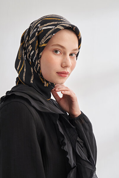 ARMANDA Premium Serisi - Rora Desen %100 Desenli Twill İpek Eşarp - Silk Scar...