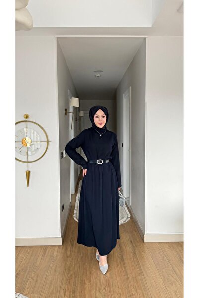 MİREL BUTİK Elit Nova Women's Crepe Dress Belt Pcs