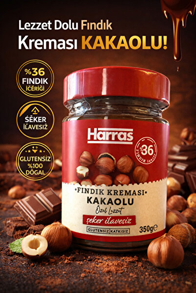 Harras Kakao Fındık Kreması Şeker İlavesiz 350 g