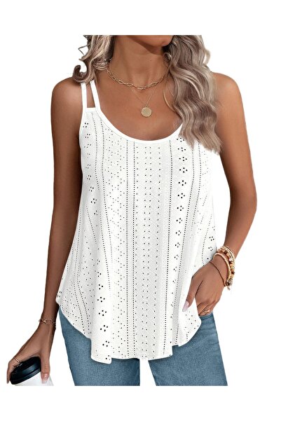 Sthxyfaith summer Women Tank workout Tops Dressy Casual Scoop Neck Cute Eyele...