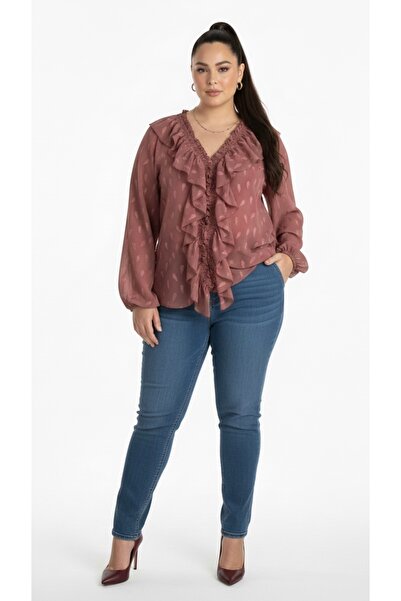 Bedrinxxl BÜYÜK BEDEN RÖNESANS BLUZ