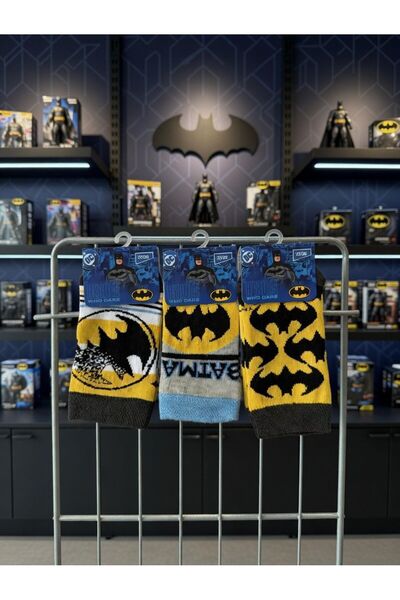 Çimpa Batman Figürlü Çocuk Çorabı 3 Lü