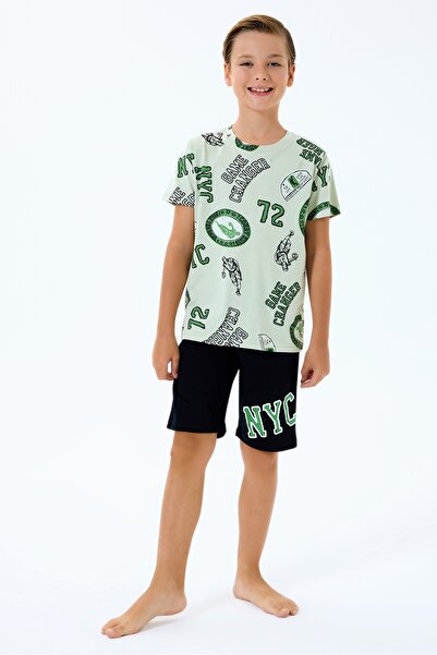 Rolypoly Set de bumbac 100% pantaloni scurți Bermuda pentru băieți, cu model ...