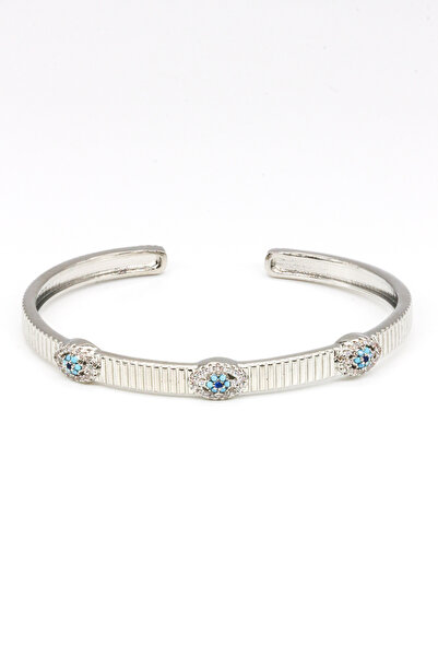 Nearsis Zirkon Taşlı Kelepçe Bileklik
