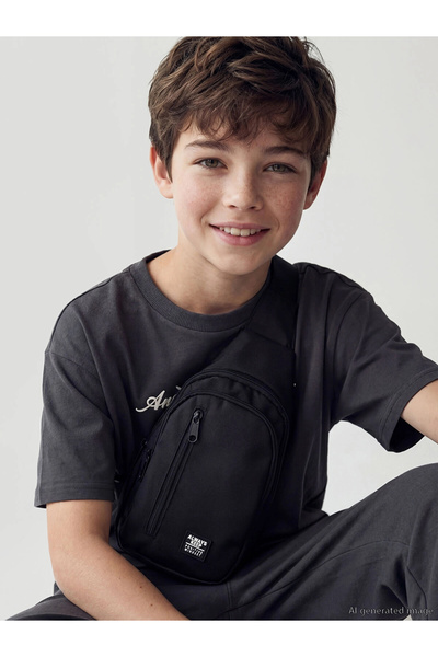 LC Waikiki ACCESORII LCW pentru băieți, cu fermoar negru rucsac