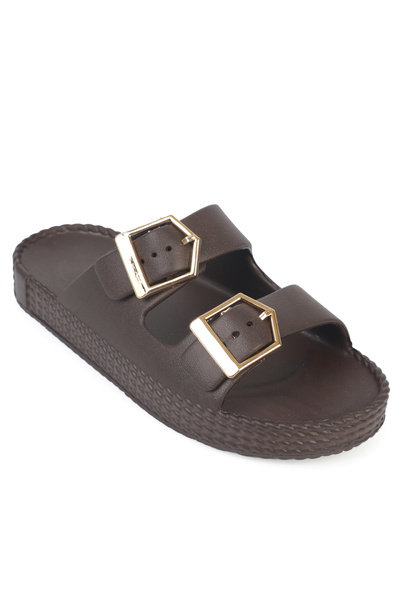 Capone Outfitters Jolyn Eva Double Buckle Women's Slippers