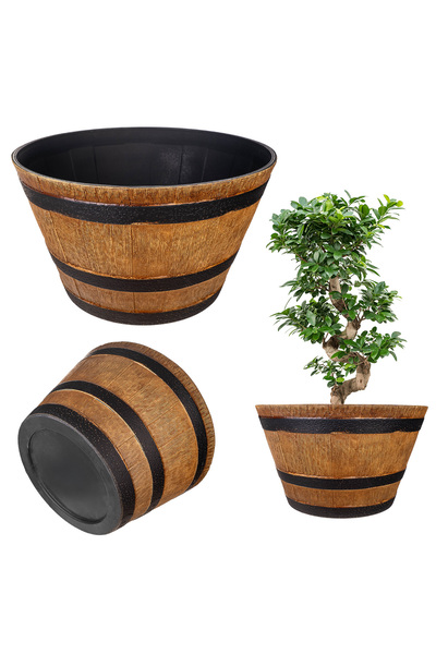 KADAX Flowerpot Garden Pot 52.5 cm Large For Flowers Round Plastic Cover