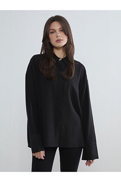 LC Waikiki Lcw Vision Black Regular Fit Women's Shirt