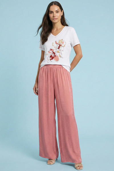Guitar Casual Pembe Penye T-Shirt