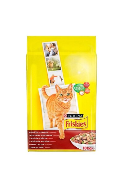 Friskies Dry Food for Cats, Friskies, with Beef, 10 kg