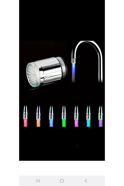 REBOUND Led Işıklı Renk Değiştiren Musluk Başlığı Aparatı