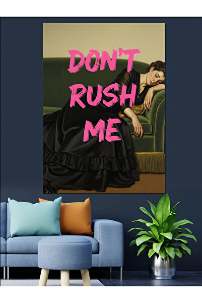 Artmeg  "Don't Rush Me " Ρετρό Γυναικείο Διακοσμητικό Καμβάς - Ξύλινος Πίνακα...