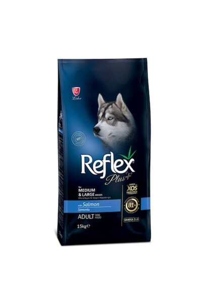 Reflex Plus Adult Dog Food, Salmon, 15 kg