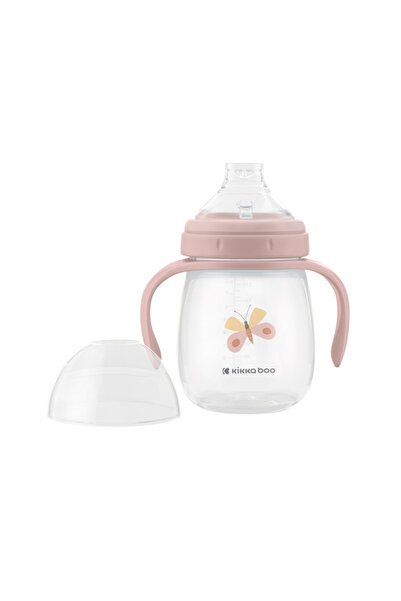 Kikka Boo Cana cu cioc din silicon Kikkaboo Hedge-hugs Roz 240ml,manere pract...