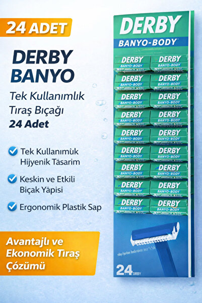 CT STONES Derby Bathroom Disposable Razor 24 Pieces Advantageous Package Plas...