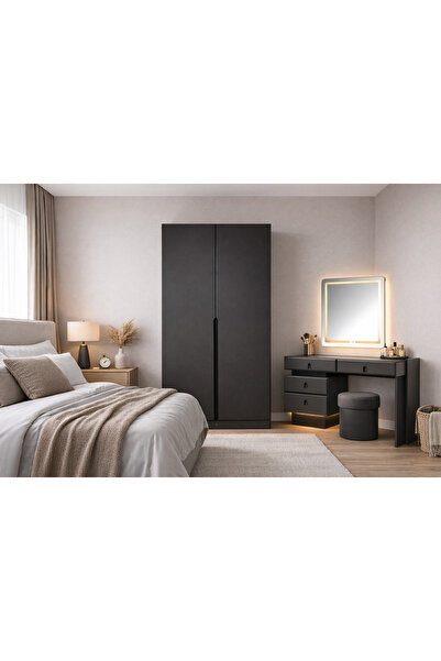 eos mobilya 3 Çekmeceli Takılık Modüllü Sensörlü Ledli Gardırop 100x59x218 cm...