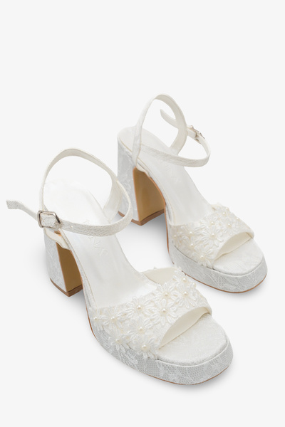 İNNABUTİKK Ealnay Women's Wedding Dress Heeled Shoes - Lace