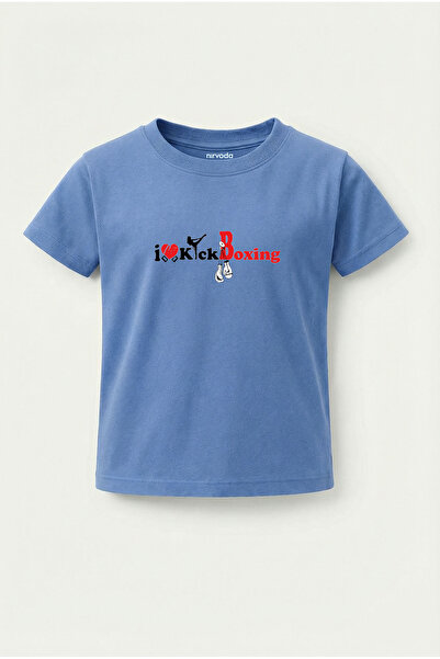nirvoda Tricou pentru copii I Love Kick Boxing cu imprimeu Tricou pentru copii