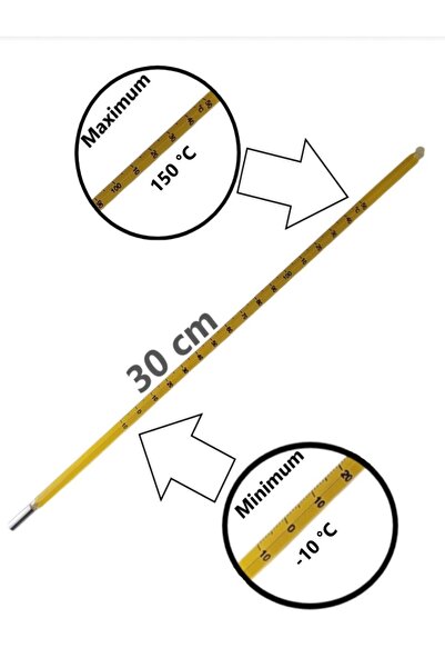 TEKNO İSTANBUL Civalı Termometre - Kimya Termometresi - Cam Baget Termometre ...