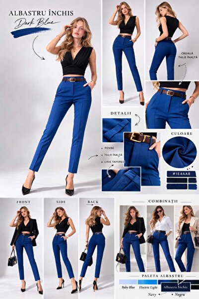 ANATOLIATEKSTILE Elegant Women's Pants, Office Business Casual Without Belt –...