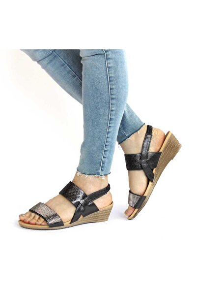 mm Comfortable women's Sandals with platform and stones Z99-16-D-TARNISH