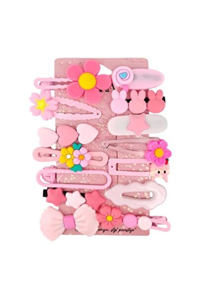 ECARLA Set de 14 agrafe și agrafe de păr pentru fete, multicolore