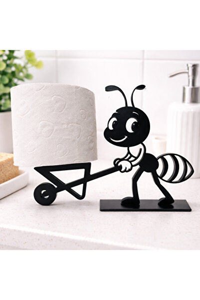 DERYA3D Maker shop Decorative Toilet Paper Stand with Ant Figure