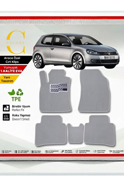COLONY Volkswagen Golf 6 Uyumlu Hücreli Premium Eva Paspas Seti Tam Set Paspa...