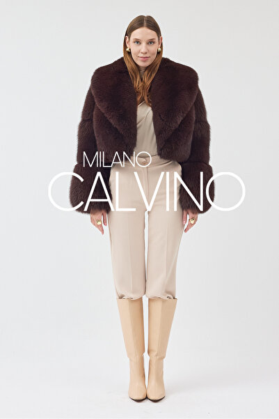 Milano Calvino Lopez Special Design Voluminous Textured Fur Jacket