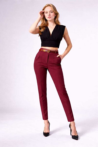 ANATOLIATEKSTILE Elegant Women's Pants, Office Business Casual Without Belt –...