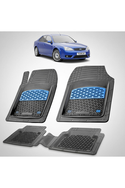 TEAMCAR Covorașe auto compatibile cu Ford Mondeo Mk3 Sedan 2000-2007 | Albastru