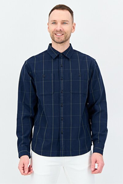 Dockers Men Relaxed Fit Plaid Long Sleeve Shirt, Multicolor