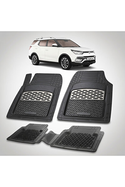 TEAMCAR Covorașe auto SsangYong Tivoli XLV compatibile 2016-2021 | Argintii