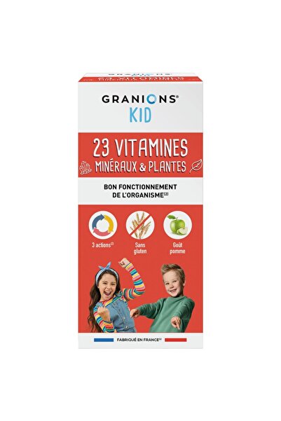 Granions Syrup with 23 multivitamins for children, Granions, apple flavor, 20...