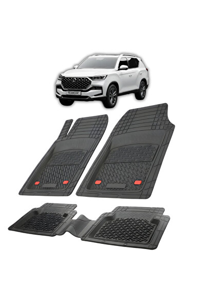 TEAMCAR Πατάκια δαπέδου συμβατά με SsangYong Rexton Facelift 2021-2023 | Μαύρο