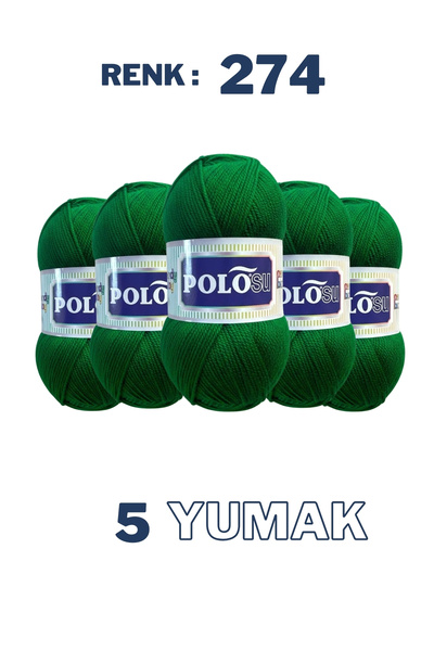 Polosu (5 Adet) Candy Baby %100 Premium Akrilik Bebek Örgü İpliği - 274 - Nef...