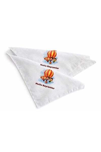 ETİKETİM Mutlu Bayramlar Mendili Çocuklar 10 ADET-Hediyelik
