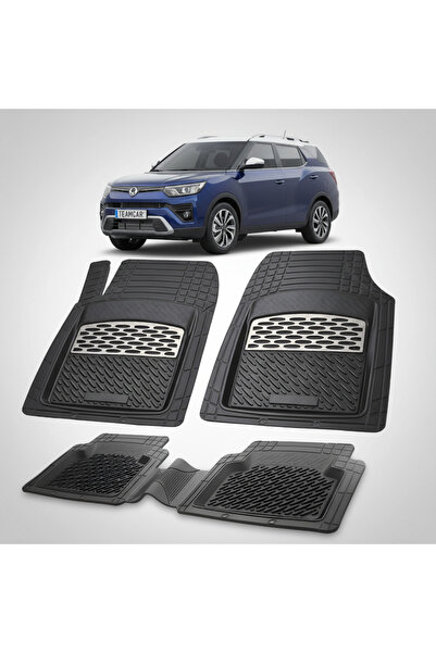 TEAMCAR Covorașe auto SsangYong Tivoli Grand compatibile 2021-2023 | Argintii