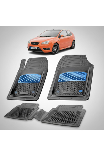 TEAMCAR Συμβατά πατάκια Ford Focus Mk2 Hatchback 3θυρο 2004-2011 | Μπλε
