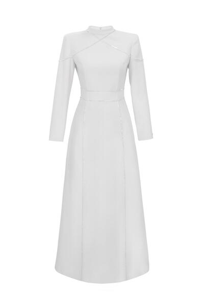 SENNA CRYSTAL DRESS Ekru